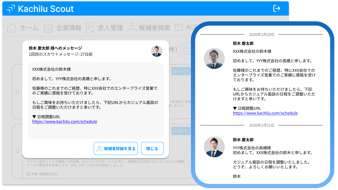 スカウトの自動作成・送付