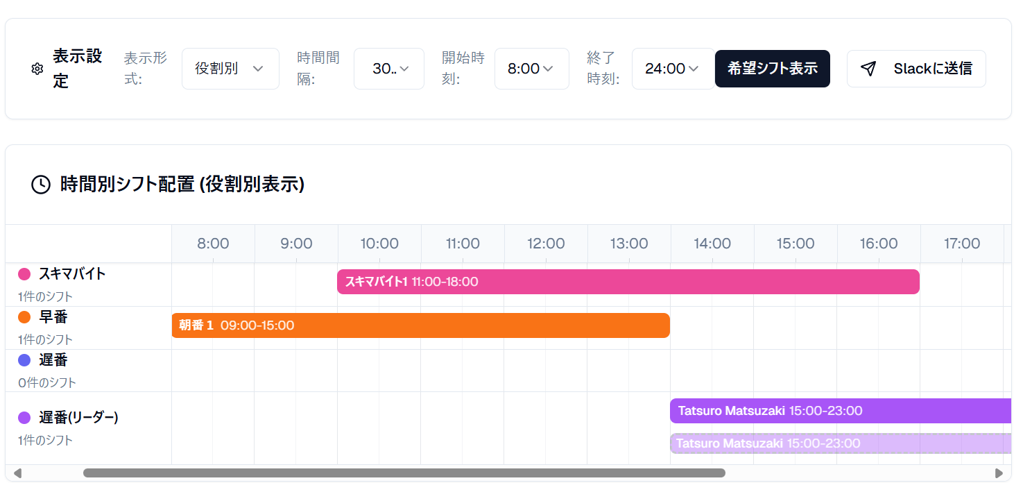 シフト収集・管理 - 1